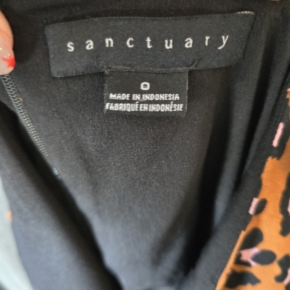 Sanctuary Save The Date Slip Dress Carnelian Cheetah Size 0 - Picture 8 of 8